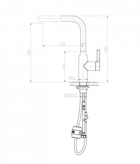 Cмеситель для кухни BelBagno BB-LAM35-IN ФОТО