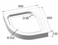 Душевой поддон BelBagno TRAY-BB-R схема 5