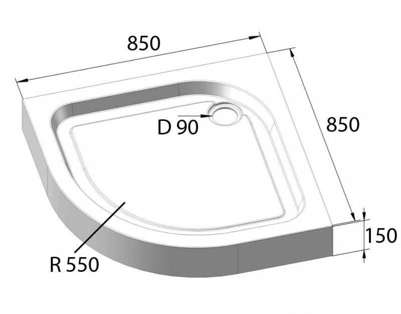 Душевой поддон BelBagno TRAY-BB-R схема 5