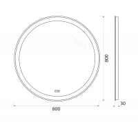 Зеркало для ванной комнаты BelBagno SPC-RNG-800-LED-TCH-WARM схема 2