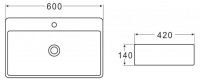 Раковина накладная BelBagno BB1338 схема 2