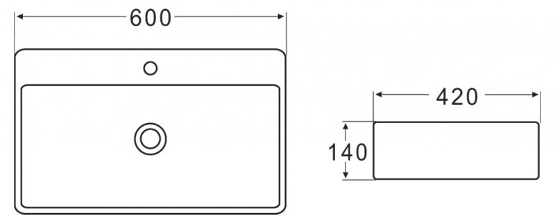 Раковина накладная BelBagno BB1338 схема 2