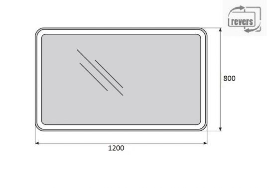 Зеркало для ванной комнаты BelBagno SPC-MAR-1200-800-LED-BTN ФОТО