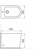 Биде напольное BelBagno Flay-R BB1003B схема 3