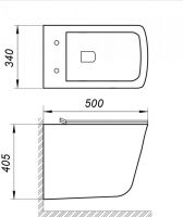 Подвесной унитаз BelBagno Marmi с креплением BB052CHR схема 6