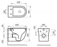 Подвесной унитаз BelBagno Onda BB066CHR схема 4