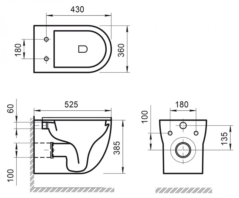 Подвесной унитаз BelBagno Onda BB066CHR схема 4