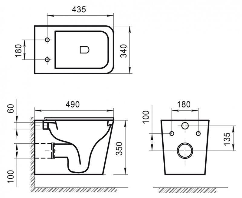 Подвесной безободковый унитаз BelBagno Ardente-R BB520CHR схема 6