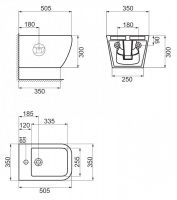 Подвесное биде BelBagno Alpina BB10100BH схема 4