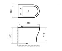 Безободковый унитаз BelBagno Acqua подвесной BB340CHR схема 4