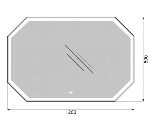 Зеркало для ванной комнаты BelBagno SPC-OTT-1200-800-LED-TCH ФОТО