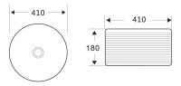 Круглая раковина на столешницу BelBagno BB1420 схема 2