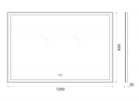 Зеркало для ванной комнаты BelBagno SPC-GRT-1200-800-LED-TCH-WARM схема 2