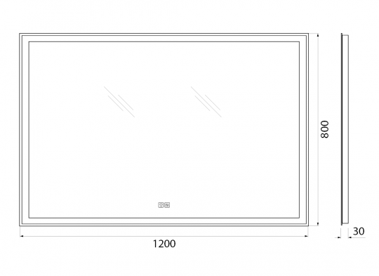 Зеркало для ванной комнаты BelBagno SPC-GRT-1200-800-LED-TCH-WARM ФОТО