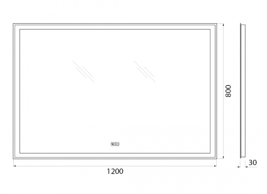 Зеркало для ванной комнаты BelBagno SPC-GRT-1200-800-LED-TCH-PHONE ФОТО