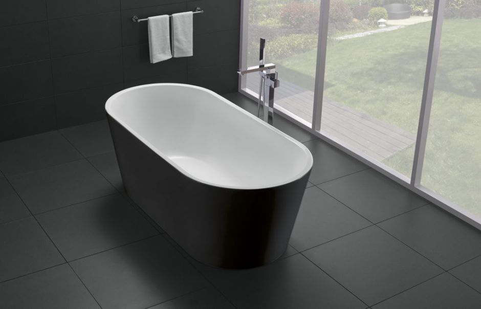 Акриловая ванна с черным экраном в комплекте Belbagno BB71-1700-NERO 170x80 ФОТО