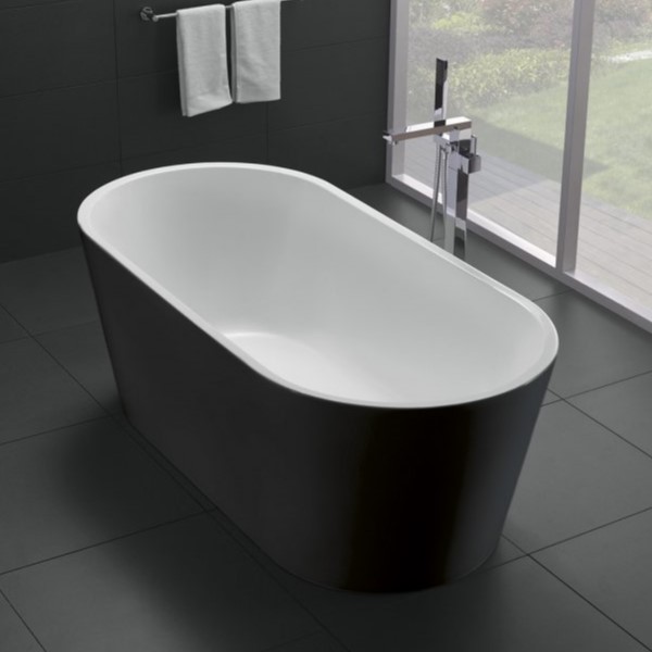 Акриловая ванна с черным экраном в комплекте Belbagno BB71-1700-NERO 170x80 схема 1