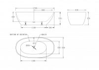 Акриловая ванна Belbagno BB80 170х83 схема 2