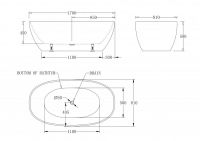 Ванна Belbagno BB81 170x81 схема 2