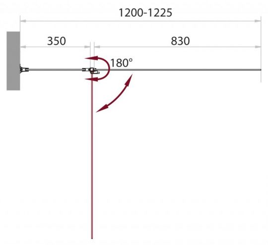 Шторка для ванной Belbagno Sela V 11 схема 3