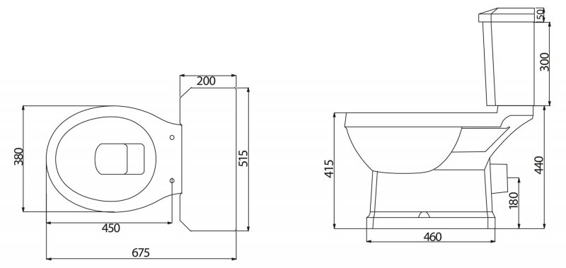 Безободковый унитаз BelBagno Trevi (Треви) BB135CP схема 2