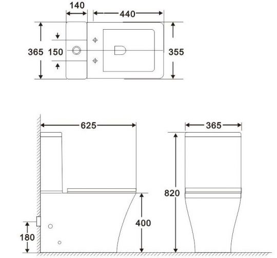 Напольный безободковый унитаз BelBagno Marmi BB052CPR схема 8