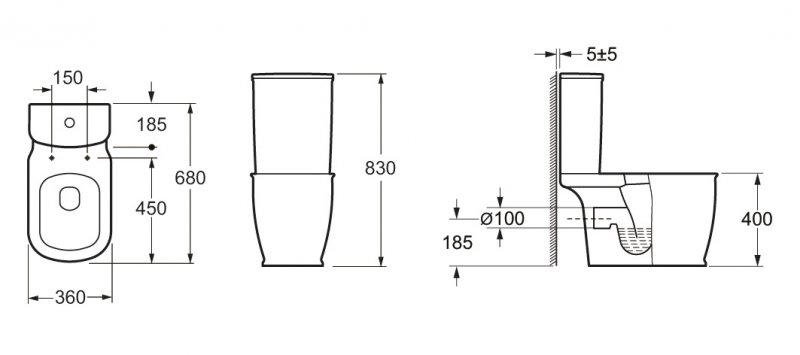 Унитаз BelBagno Prado (Прадо) BB10150CP схема 2