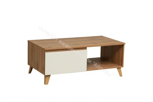 Стол журнальный 53.08 Авалон, Дуб вотан/Белый