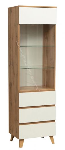 Шкаф комбинированный 53.01 Авалон, Дуб вотан/Белый