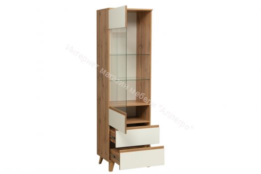 Шкаф комбинированный 53.01 Авалон, Дуб вотан/Белый