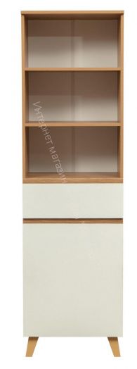 Шкаф-пенал 53.04 Авалон, Дуб вотан/Белый