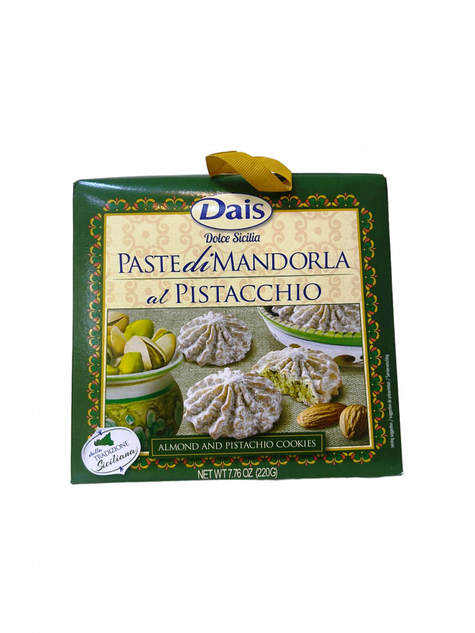 Миндальное печенье с фисташкой Dolce Sicilia 220 г, Paste di mandorla al pistacchio 220 g