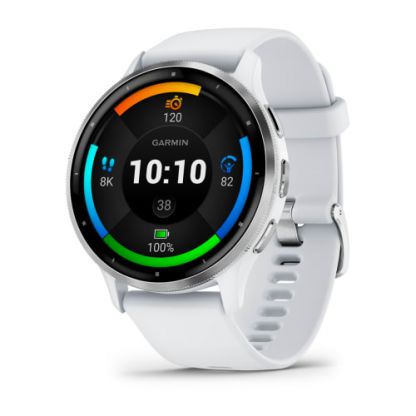 Garmin  VENU 3 белые с серебристым безелем