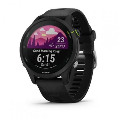 Умные часы Garmin FORERUNNER 255 Music с черным ремешком фото