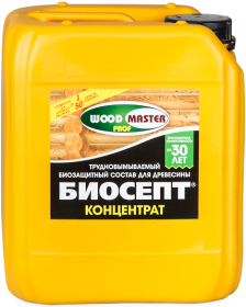 Биозащитный Состав Woodmaster Prof Биосепт 1кг Концентрат (1:9) для Древесины, Трудновымываемый / Вудмастер Проф