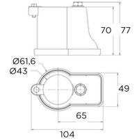 Закладной стакан с болтом для лестниц Flexinox (2 шт.)