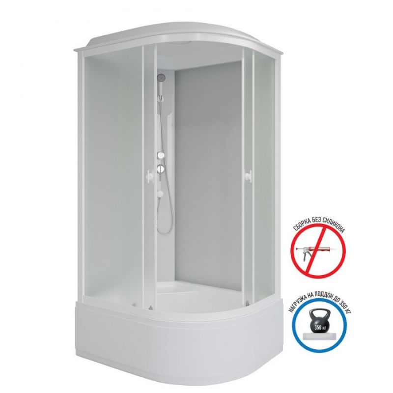 Душевая кабина Niagara Promo P100/80/40L/MT, высокий поддон 100x80