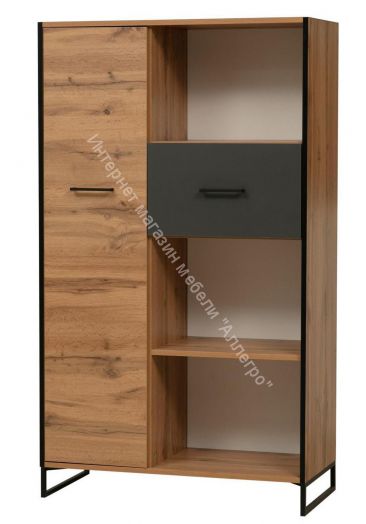 Стеллаж 46.03 Доната, Дуб вотан/Диамант серый