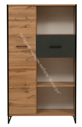 Стеллаж 46.03 Доната, Дуб вотан/Диамант серый