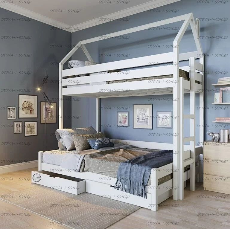 Кровать-домик двухъярусная Твинкл Standard (ВМК Шале) любые размеры