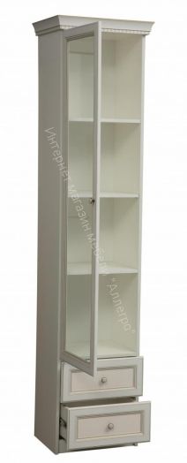 Гостиная Эльмира, Белый/Белая кожа патина