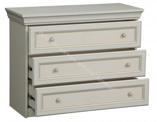 Гостиная Эльмира, Белый/Белая кожа патина