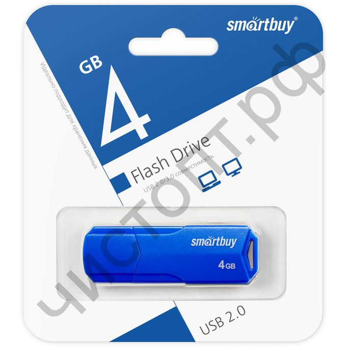 флэш-карта Smartbuy 4GB Clue Blue