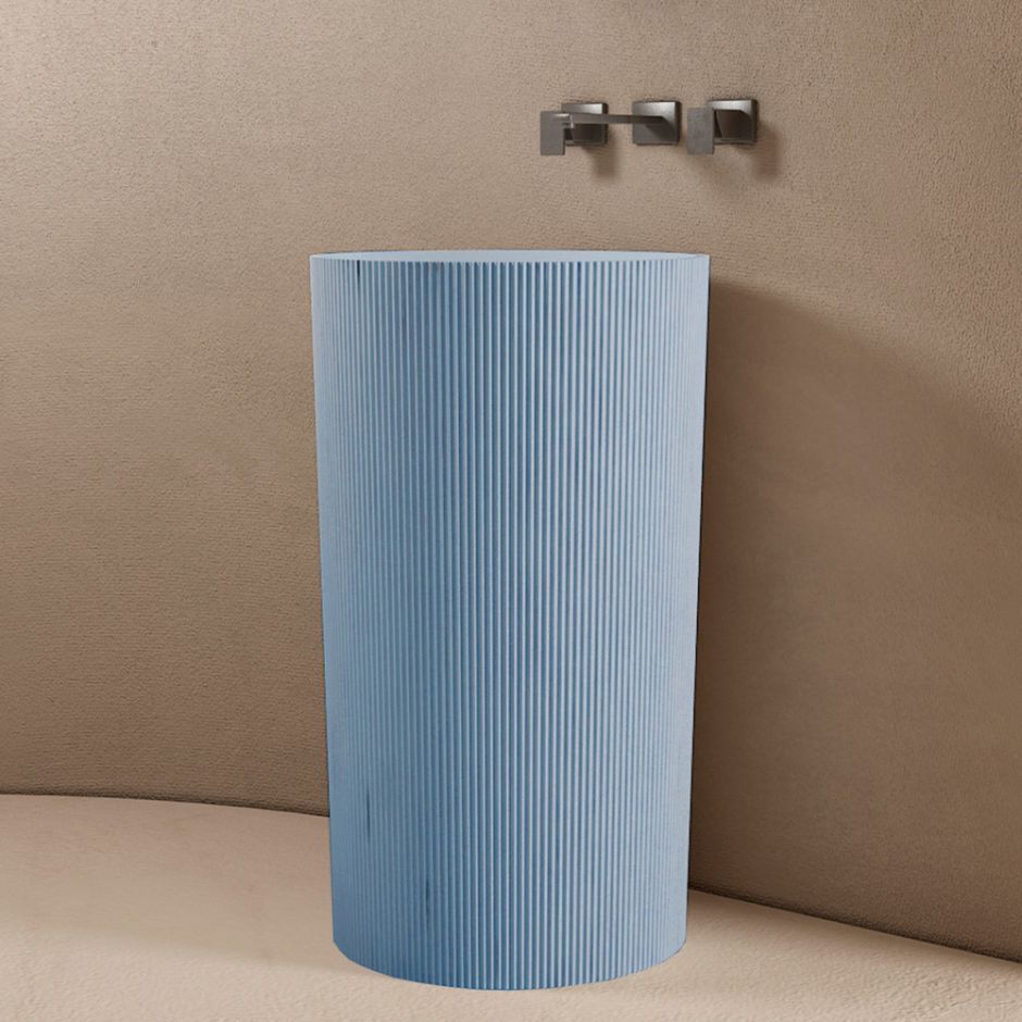 Раковина отдельностоящая ABBER Stein AS2501Blau голубая 50х50