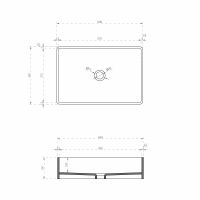 Накладная прозрачная раковина ABBER Kristall AT2803Opal 60х40 схема 2