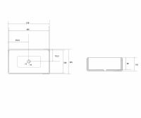 Накладная раковина ABBER Rechteck AC2207Regen хамелеон 51х34,5 схема 2