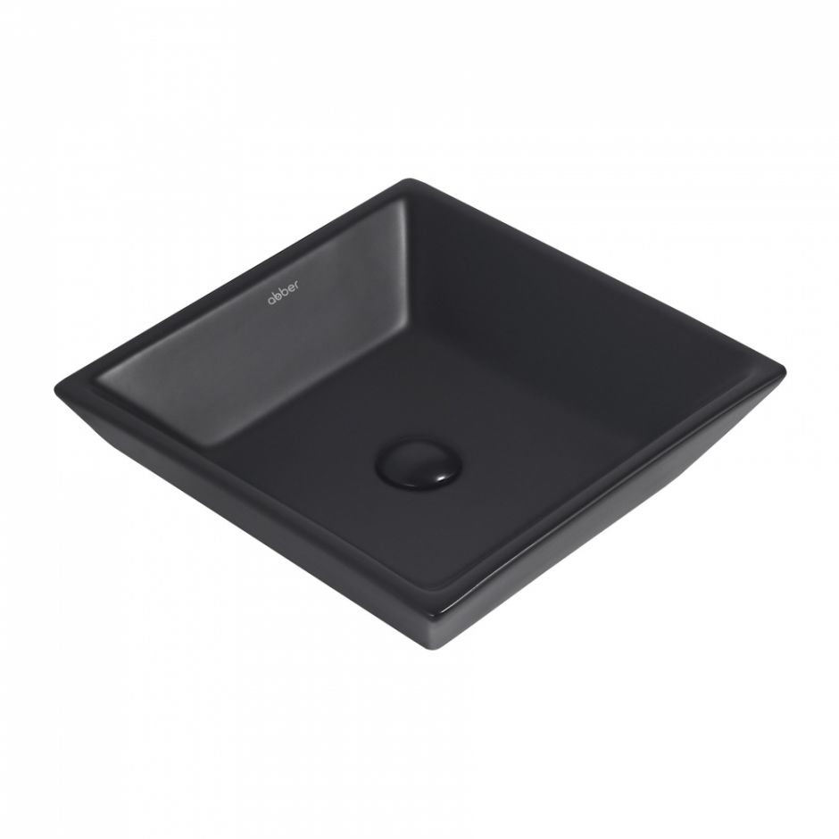 Накладная раковина ABBER Rechteck AC2214MB черная матовая 42х42