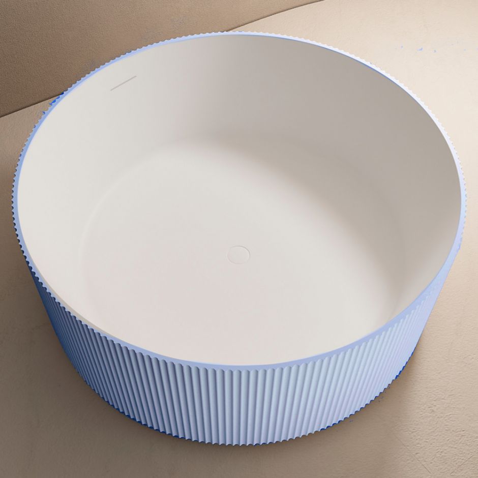 Изображение Ванна из искусственного камня ABBER Stein AS9679Blau голубая 150х150