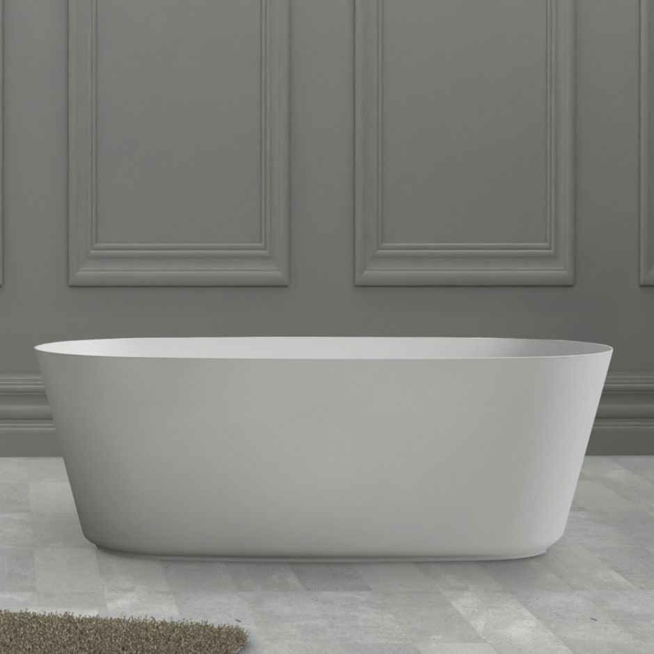 Ванна из искусственного камня ABBER Stein AS9606 белая матовая 160х80