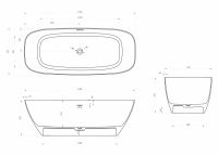 Ванна из искусственного камня ABBER Stein AS9612-1.7 белая матовая 170х72 схема 2